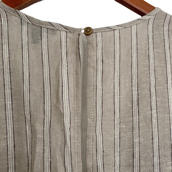 NWT Anthropologie Drew Khaki Striped
Jumpsuit Wide Leg Size Small Tie Waist - Picture 9 of 12